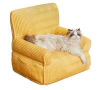 MQXDNFDC Cat Cave Bed, Pet Comfort Mat Futon Bed, Handle Design Warm Cat House, Easy to Clean Calming Dog Couch Bed Dog Sofa for Small to Large Dogs 18.5X16X19.3in