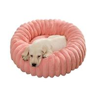 MQXDNFDC Dog Bed, Straight Plush Pet Mat Long Hair Round Cat Bed, Winter Warm Dog Bed, Non-Slip Bottom Machine Washable for Sleep Warm Kitten Puppy E,70cm(D,60cm)