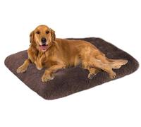MQXDNFDC Soft Large Dog Bed 50x35x6cm Pet Bed, Premium Warm Plush Dog Cushion, Detachable Washable Anti-Slip Dog Crate Mattress, Calming Dog Bed(Brown,100x70x10cm)
