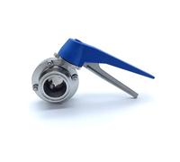 MQXFCZUX 1pc 102mm Ferrule 119 Pipe Outer Diameter 304 Stainless Tri Clamp Squeeze Trigger Flow Control Valve MQXFCZUX