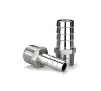 MQXFCZUX 1PC 304 Stainless Steel 1" BSP Male Thread Pipe Fitting x 25mm Hose Tail Coupling MQXFCZUX