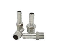 MQXFCZUX 1pc 304 Stainless Steel 13 mm Hose Tail to 3/8" BSP Male Home Brew Fitting Water Fuel Air MQXFCZUX