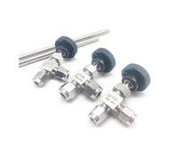 MQXFCZUX 1PC 304 Stainless Steel Needle Valve Double Ferrule 10mm Right Angle Type Globe Valve MQXFCZUX