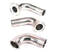 MQXFCZUX 1PC 32mm Hose Barbed 1.5" Tri Clamp Ferrule 304 Stainless Steel Elbow Fittings Adapters MQXFCZUX