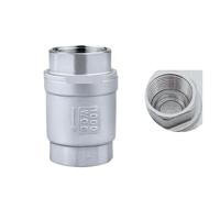 MQXFCZUX 1pc BSPT 1-1/2” Stainless Steel SS304 Check Valve 1000 WOG Thread in-Line Spring Vertical Control Tool MQXFCZUX