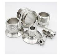 MQXFCZUX 1PC TC 64mm 2" Tri clamp NPT Male SS304 Supply Fitting Connector Stainless Ferrule MQXFCZUX