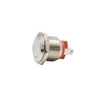 MQXFCZUX 5pcs 22mm 1NC Momentary Reset Metal Push Button Switch IP65 Flat Head Screw Foot Doorbell MQXFCZUX