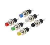 MQXFCZUX 6PCS Colors Self Reset PBS-110 7MM Momentary Push Button Switch Press The Reset Switch MQXFCZUX