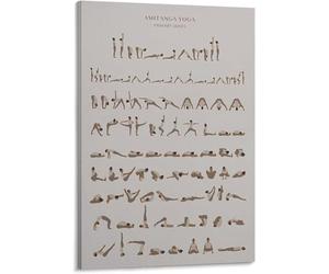 MQXFCZUX Beginner Yoga Poses Wall Art - Step-by-Step Practice Poster, Canvas Print for Home Gym, Living Room or Studio Decor Unframed,12x18inch(30x45cm)