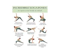 MQXFCZUX Beginner Yoga Poster Daily Flow Sequence Chart Stretching Poses Guide for Home Practice Wellness Gym Mindfulness Wall-Art Learning Tool Unframed,16X24inch(40X60cm)