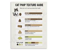 MQXFCZUX Cat Poop Texture Reference Chart Canvas Poster Feline Care Guide Wall-Art for Apartment Bedroom Unframed,16x24inch(40x60cm)