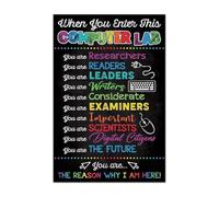MQXFCZUX Computer Tech Poster Multicolor Educational Wall-Art for Science Classroom Decor Programming Coding Fundamentals Learning Chart Unframed,16x24inch(40x60cm)