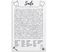 MQXFCZUX Educational Poster Word Search Office Canvas Fun Activity Wall-Art | Provides mental stimulation without screens. Great conversation starter in shared spaces.(Framed,16x24inch(40x60cm))