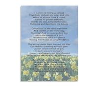 MQXFCZUX Floating Clouds Poetry Print Romantic Nature Verse Wall Decor For Bedroom Headboard Living Room Sofa