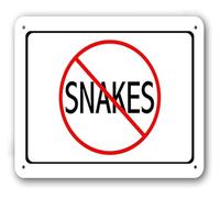 MQXFCZUX Funny Garden Sign No Snakes Allowed Vintage Rustic Metal Wall-Art for Camp Cabin Backyard Decor 8 X 12 in