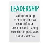 MQXFCZUX Leadership Inspiration Canvas Wall-Art Motivational Management Poster for Office Workspace Decor Unframed,12x18inch(30x45cm)