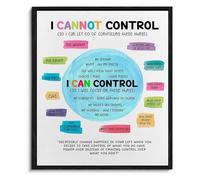 MQXFCZUX Mental Health Poster What I Can Control vs Cannot Control Psychology Wall-Art for Anxiety Office Classroom Decor(Unframed,12x18inch(30x45cm))