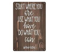 MQXFCZUX Mindset Quote Metal Tin Sign Antique Look Wall Decor for Home Office Den Library Study Room Gift Idea 8 X 12 inch