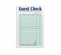 MQXFCZUX Minimalist Receipt Art Poster Blank Order Form Canvas Print Wall Decor for Modern Home Office or Dining Room Funny Decor Framed,12x18inch(30x45cm)