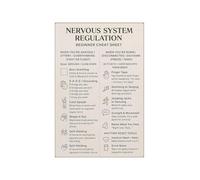 MQXFCZUX Nervous System Education Chart Metal Sign Brain Body Connection Guide Office Wall Decor 8 X 12 inch