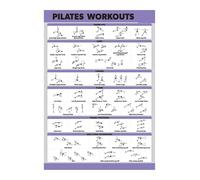 MQXFCZUX Pilates Exercise Guide Poster - Step-by-Step Workout Chart for Beginners to Advanced, Essential for Home Gym, Fitness Studio & Rehab Center Unframed,12x18inch(30x45cm)