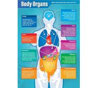 MQXFCZUX Science Classroom Decor Educational Human Body Organs Poster Labeled Anatomy Chart for Biology Students Middle and High School Unframed,08x12inch(20x30cm)