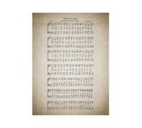 MQXFCZUX Sheet Music Art Poster - Featuring the Hymn Victory in Jesus, Framed Religious Wall Decor for Piano Players & Christian Homes Unframed,12x18inch(30x45cm)