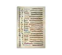 MQXFCZUX The Ogham Tree Alphabet Poster Celtic Writing System of the Ancient Druids Reference Chart for Study Framed,08x12inch(20x30cm)