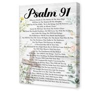 MQXFCZUX The Promises of Psalm 91 - Typography Art Print, Serene and Inspiring Bible Verse Decor for Bedroom or Meditation Space Unframed,12x18inch(30x45cm)