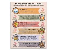 MQXFCZUX Understanding Digestion Poster Comprehensive Food Digestion Time Chart and Health Guide Educational Wall-Art Unframed,08x12inch(20x30cm)