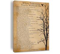 MQXFCZUX “When Tomorrow Starts Without Me” Memorial Canvas Print for Grief and Remembrance Framed,16x24inch(40x60cm)