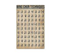 MQXFCZUX Wing Chun Educational Chart Poster Vintage Martial Arts Techniques Canvas Print for Home Dojo Training Room Office Wall Decor Unframed,12x18inch(30x45cm)
