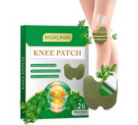 MQXUNMI Knee Patch, 26Pcs Pain Relief Patch for Knee, Deep Heat Patches for Knee, Neck, Shoulder, Sore Muscles and Joint Pain- Fast Acting, Up to 24h No Side Effect Wormwood Herbal Knee Patches