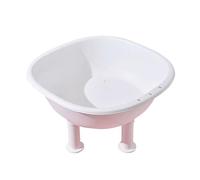 MQZHUK Plastic Square Washing up Bowl Basin with Four Legs and Waste Pipe,high 27cm,Legs high 13cm,for Adults and Children to wash Their Faces(Pink, White, Blue) (White)