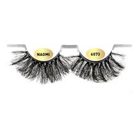 MR 6D Baby Doll Lashes | 25mm Wispy | Naomi Classy Faux Mink Eyelashes - Full & Thick, Dramatic Makeup & Cosmetic Lashes | Lightweight, Reusable, Natural Look, Voluminous & Long-Lasting - 6073