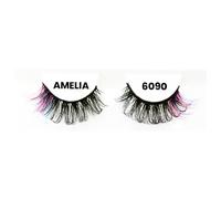 MR 8D 20mm Fluffy Colourful Curly Faux Mink Lashes - Dramatic Volume, Bold Colours & Full, Luscious Lashes for Stunning Makeup Looks | Amelia - 6090
