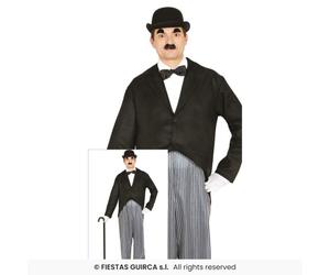 Mr Actor Costume Adults 1920s Charlie Fancy Dress Outfit Mens 20s M-L