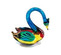 Mr_air_thai_Glass_Blown TINY CRYSTAL SWAN HAND BLOWN CLEAR GLASS ART GOOSE FIGURINE ANIMALS COLLECTION GLASS BLOWN