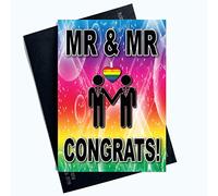 Mr and Mr Wedding Cards Same Sex Marriage Gay Couple Homo Congrats Card PC958