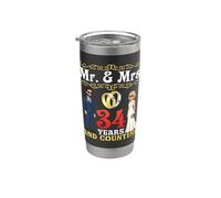 Mr and Mrs 34 Years and Counting 34th Wedding Anniversary Stainless Steel Insulated Tumbler
