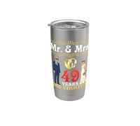 Mr and Mrs 49 Years and Counting 49th Wedding Anniversary Stainless Steel Insulated Tumbler