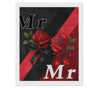 Mr and Mrs Adults Diamond Painting Kits Round Drill Art Painting Kits DIY Crafts Kits for Home Wall Decor 16"x20"