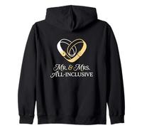Mr And Mrs All Inclusive Honeymoon Resort Travel Couple Zip Hoodie