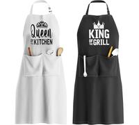 Mr. and Mrs. Apron Set (2 Pieces) Adjustable Kitchen Cooking Apron, Wedding Anniversary, Couple Gift, Wedding, Valentine's Day, Christmas, New Year