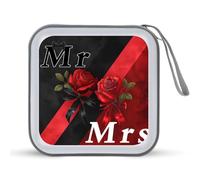 Mr and Mrs CD Case Portable DVD Storage Small CD Holder Organizer for Home Travel