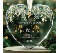 Mr and Mrs Christmas Ornament 2025 Wedding Gift for Couple - The Year We Became Husband and Wife Ornament - Newlywed First Married Christmas Decoration - Engagement Bridal Shower Keepsake