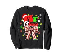 Mr and Mrs Claus Christmas Couples Coquette Bow Candy Santa Sweatshirt