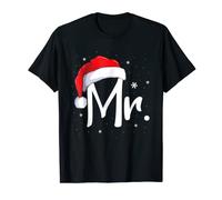 Mr and Mrs Claus Couples Matching Christmas Pajamas Santa T-Shirt