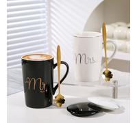 Mr and Mrs Coffee Mug,Unique Wedding Gifts For Bride and Groom,Romantic His and Hers Anniversary Engagement Christmas Newlyweds Bridal Shower Valentines Gift for Couples Him Her Husband Wife
