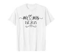 Mr. And Mrs. Est. 2025 Just Married Wedding Husband & Wife T-Shirt